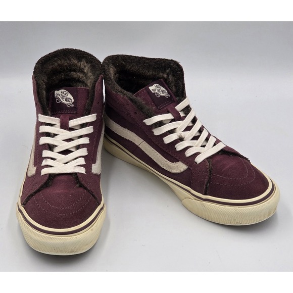 VANS Sk8-Hi Suede Maroon Women's Size 5 High-Top Skateboarding Shoes Sneakers - Picture 7 of 12